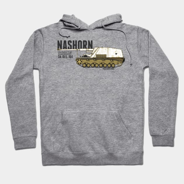 Nashorn Tank Destroyer Winter Hoodie by Panzerpicture